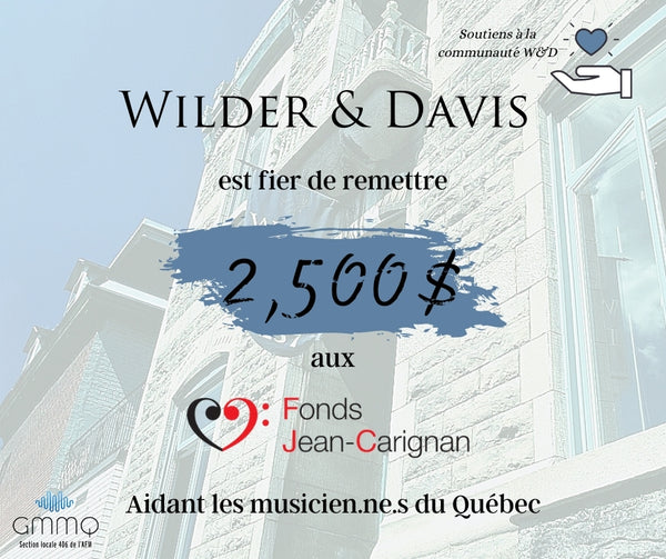 Wilder &amp; Davis donates $2,500 to the Jean-Carignan Fund